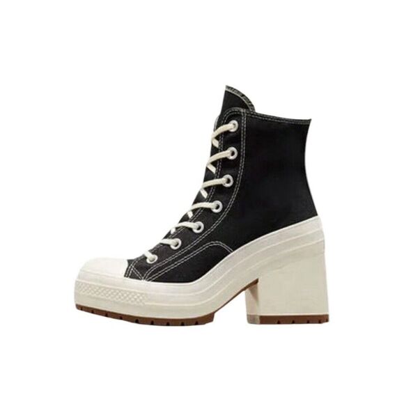 New Converse Chuck 70 De Luxe Heel Shoes 'Black' - A05347C - Picture 2 of 9